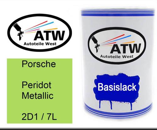 Porsche, Peridot Metallic, 2D1 / 7L: 500ml Lackdose, von ATW Autoteile West.